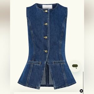 NWT Meshki Abel Denim Button Up Top - Size Small